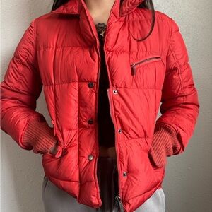 Women's Red Puffer Jacket
